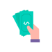 Icon of hand holding cash