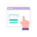 Icon of hand scrolling through website