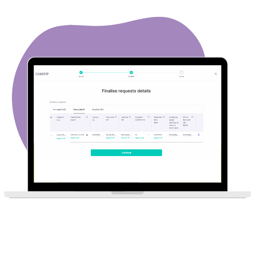 Bulk invoicing on CardUp